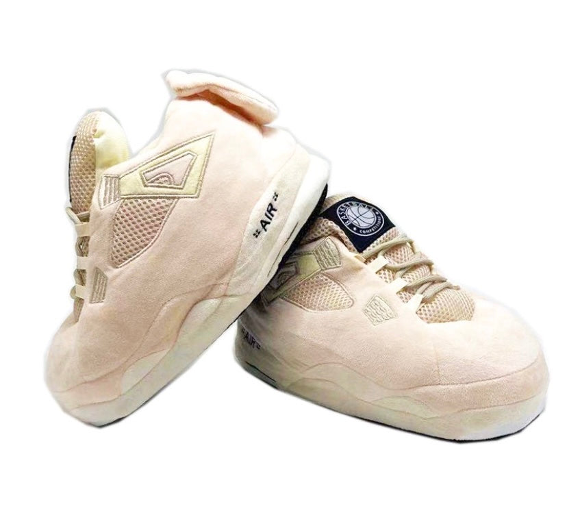 'Tan 4s' Sneaker Slippers