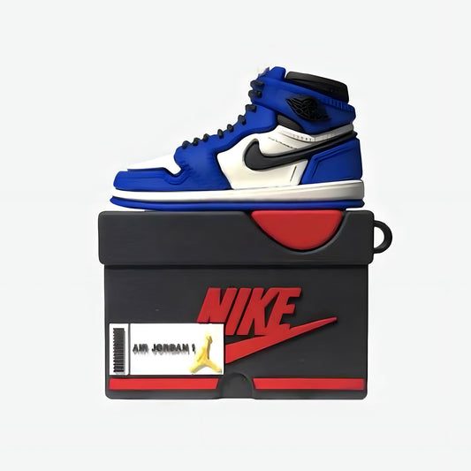 AirPod case inspired by OG Chicago colorway with keychain clip