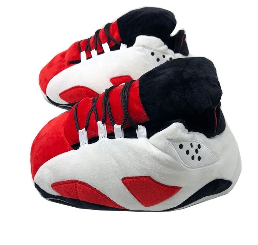 'Retro Reds' Sneaker Slippers