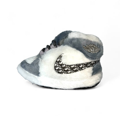 'OG' White-Grey Sneaker Slippers