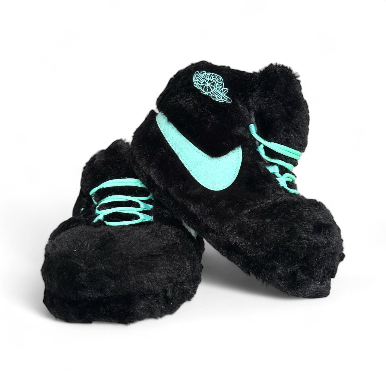 'Black - Aqua' Sneaker Slippers - Trend Sellers