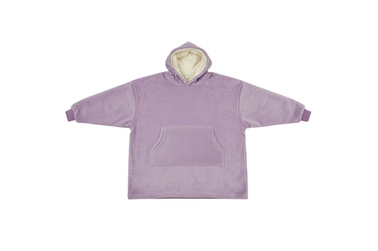 Blanket Hoodie Lavender - Sherpa lining - Wearable Blanket shown in a studio shot
