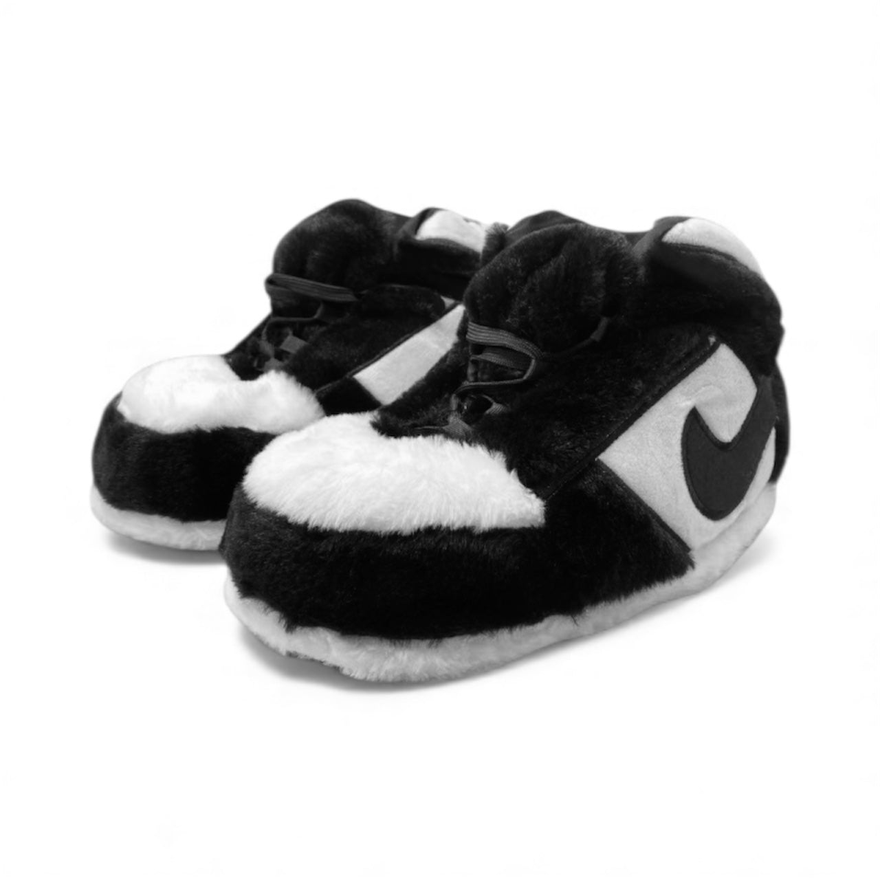 High 'Panda' Black & White Sneaker Slippers - Trend Sellers