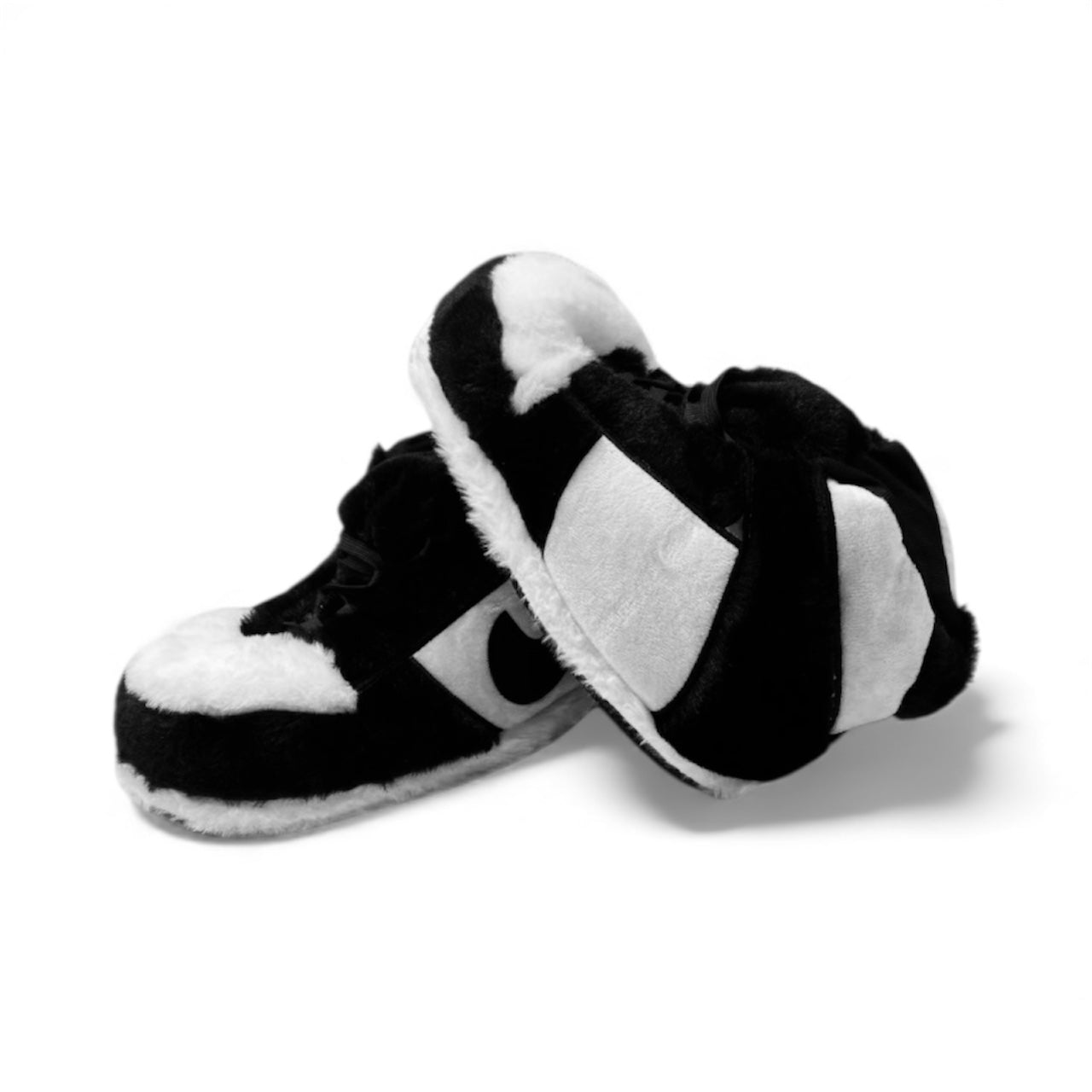 High 'Panda' Black & White Sneaker Slippers - Trend Sellers