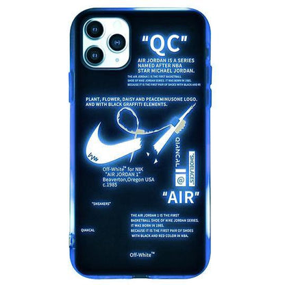 led off white nike iphone case