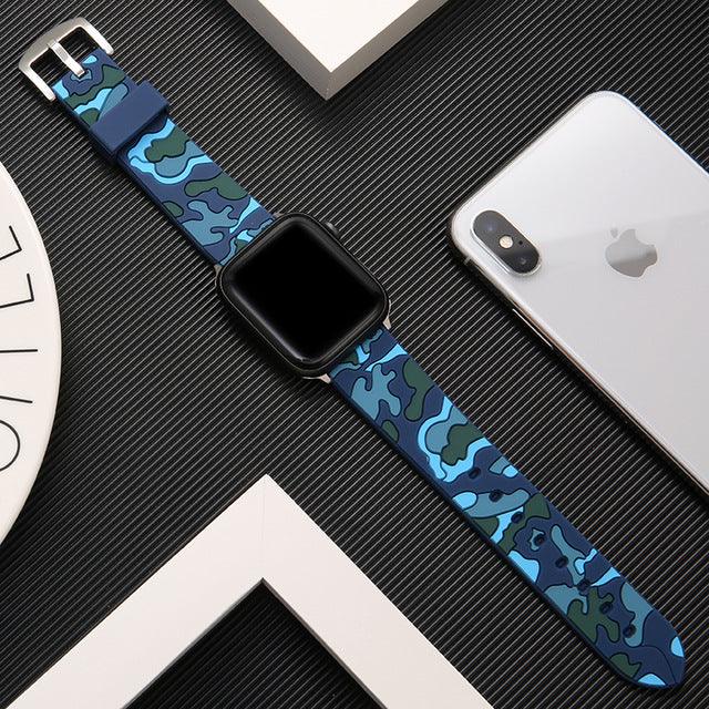 Camo Silicone Apple Watch Band