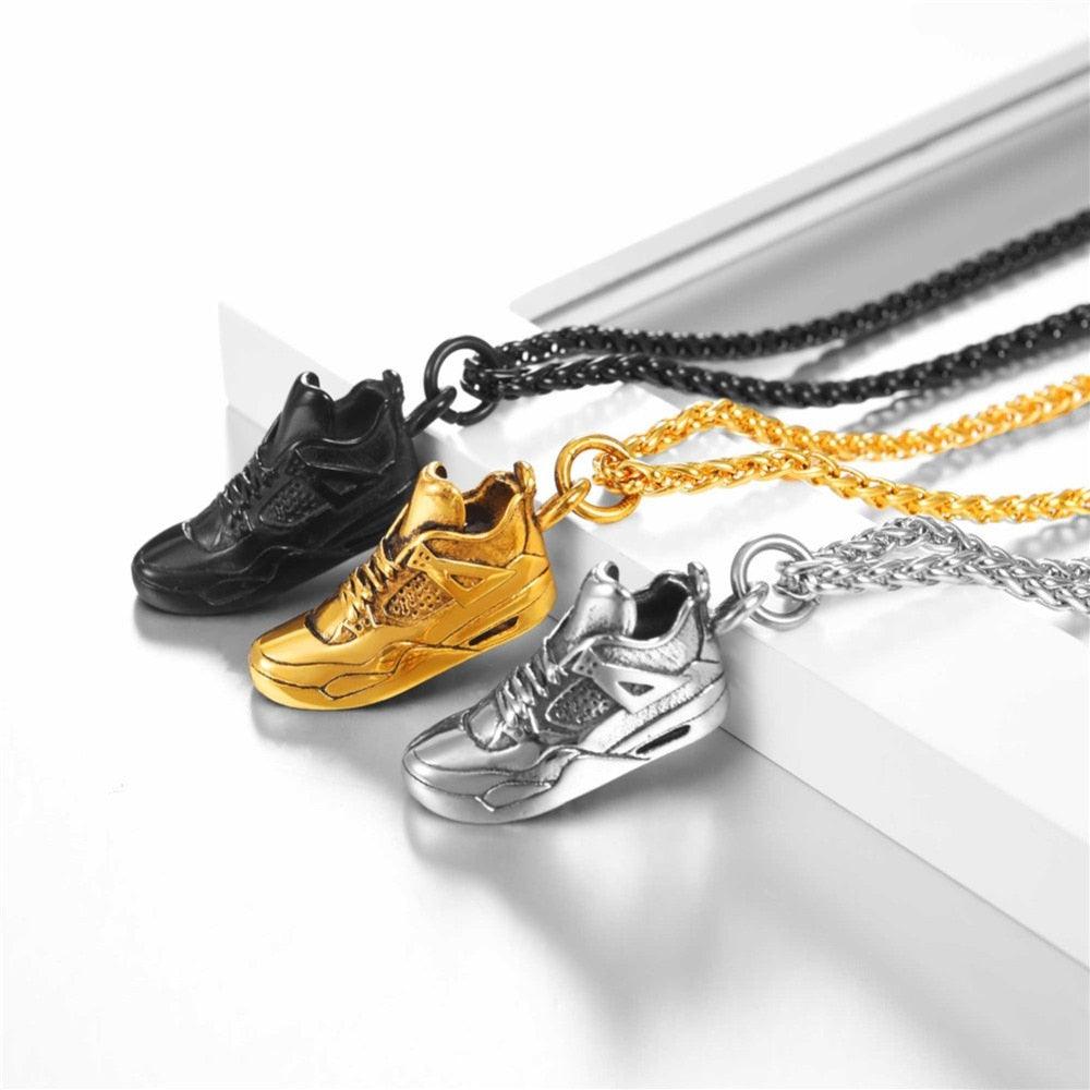 "J4" Gold Plated Sneaker Pendant