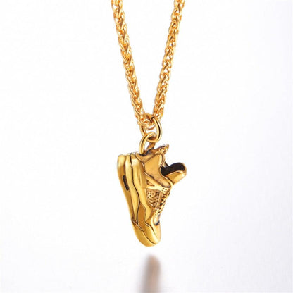 "J4" Gold Plated Sneaker Pendant